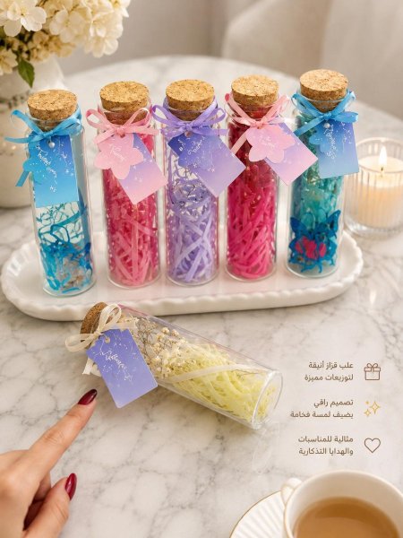 علب رسائل زجاج طابة مضيئة